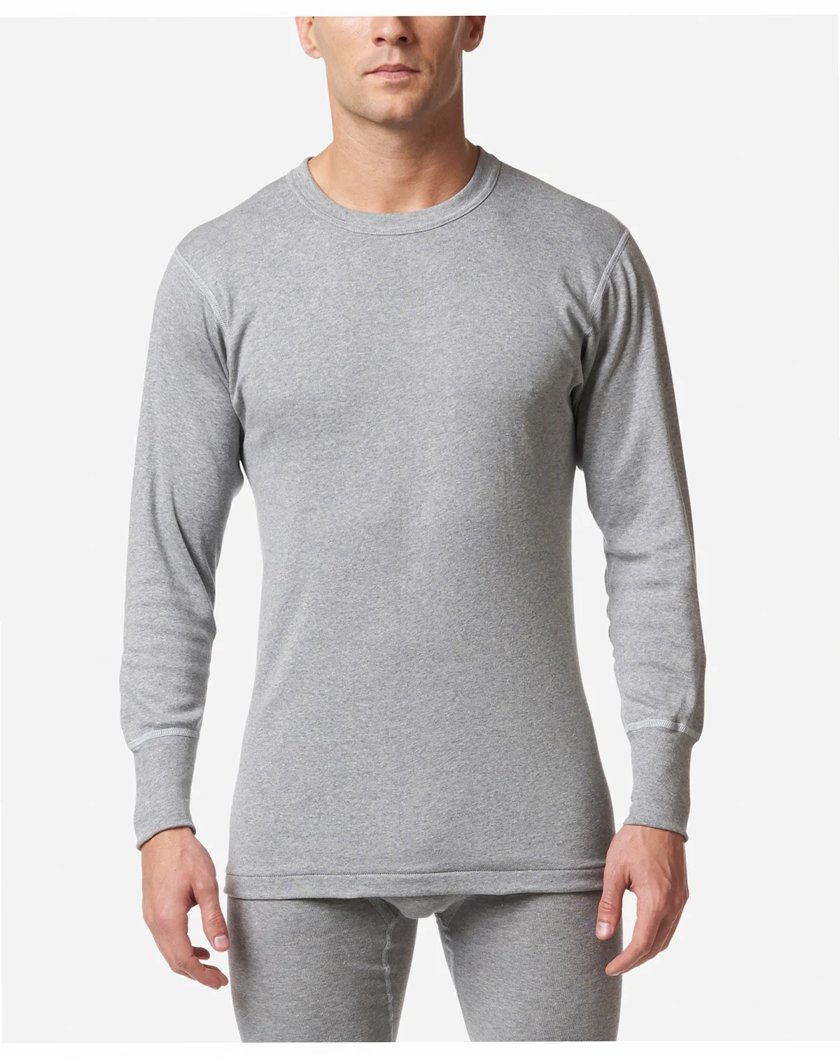 Men's Premium Cotton Rib Thermal Long Sleeve Undershirt
