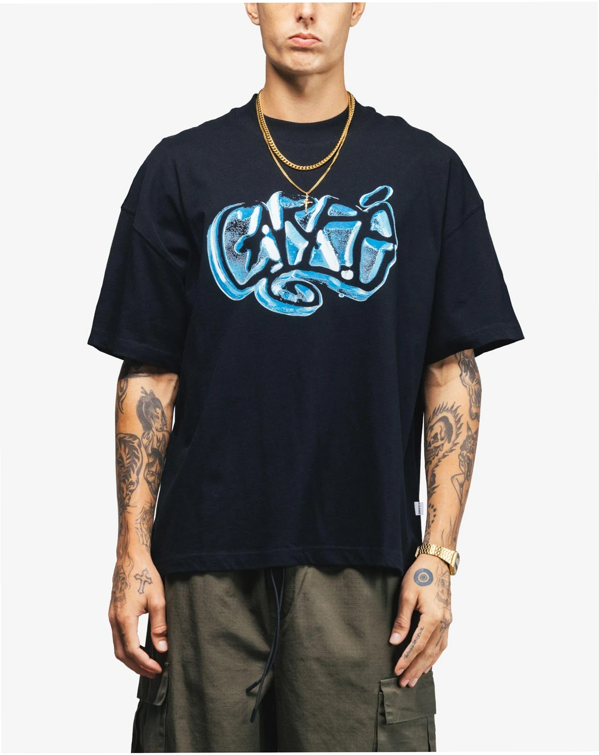 Men's Frosted T-Shirt, Black, S