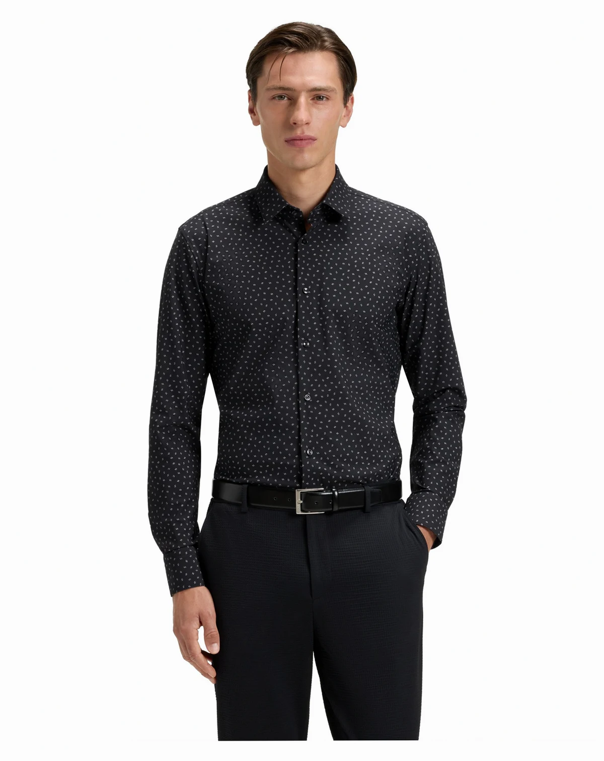 Men's Slim-Fit Performance-Stretch Dress Shirt