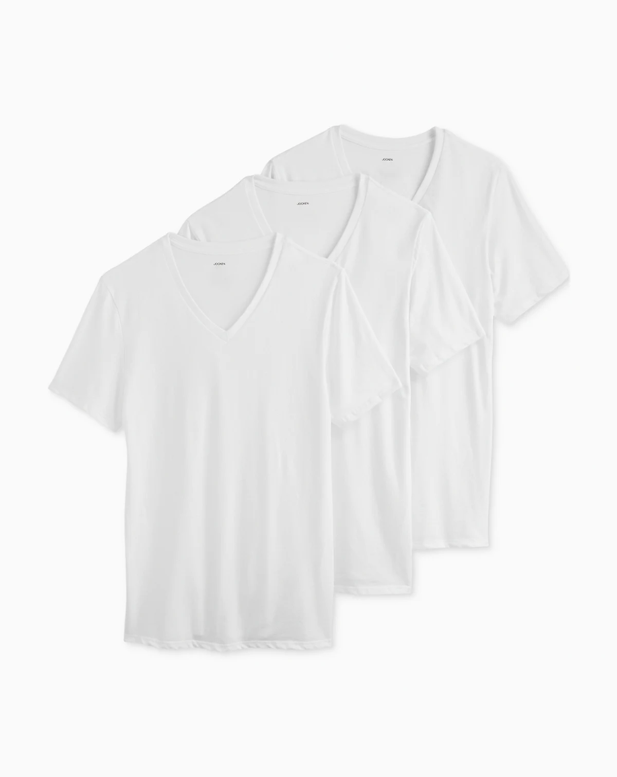 Men's Stretch Short-Sleeve V-Neck T-Shirts, Pack of 3