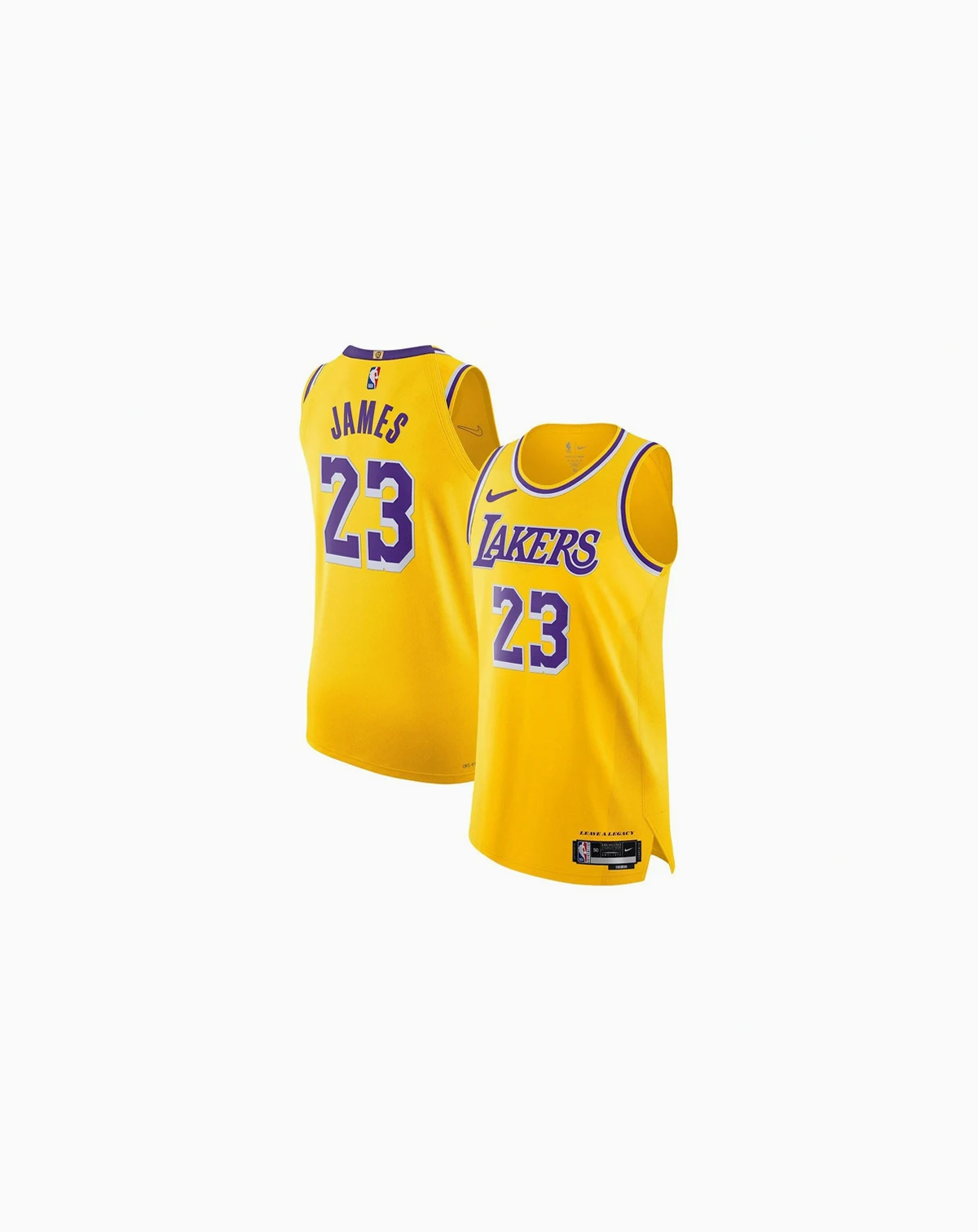 Men's LeBron James Gold Los Angeles Lakers Authentic Player Jersey - Icon Edition
