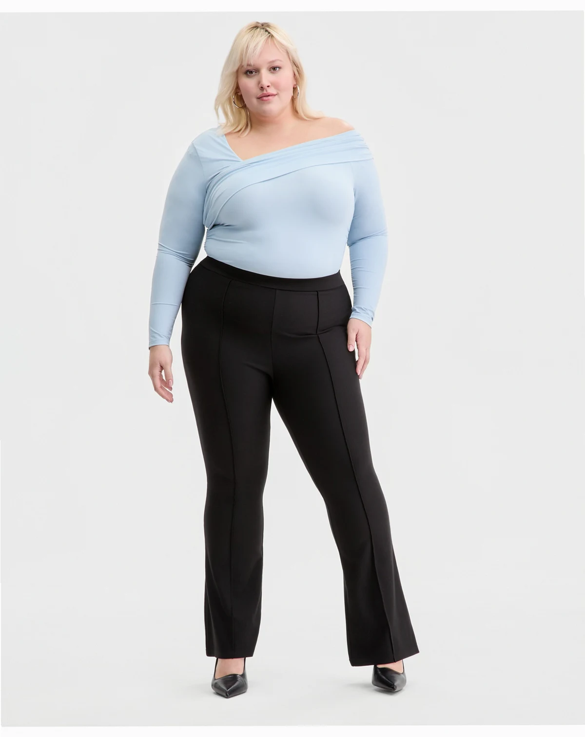 Trendy Plus Size Flare Pants, Macy's Exclusive