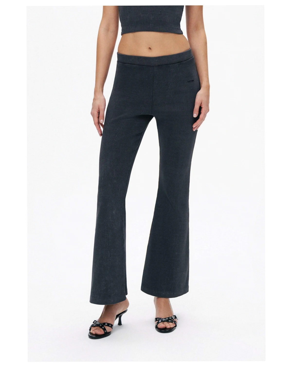 Women's Ribbed Bell-Bottom Pants