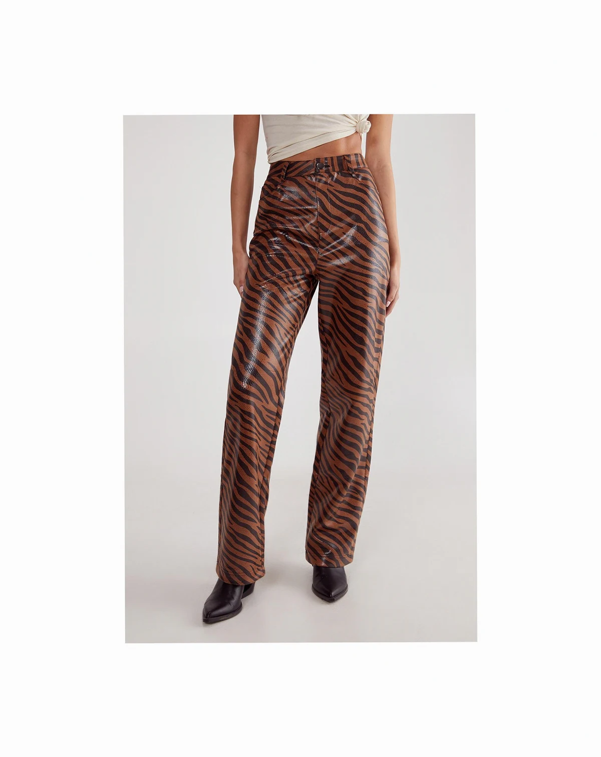 Women's Zebra Straight Leg Pant
