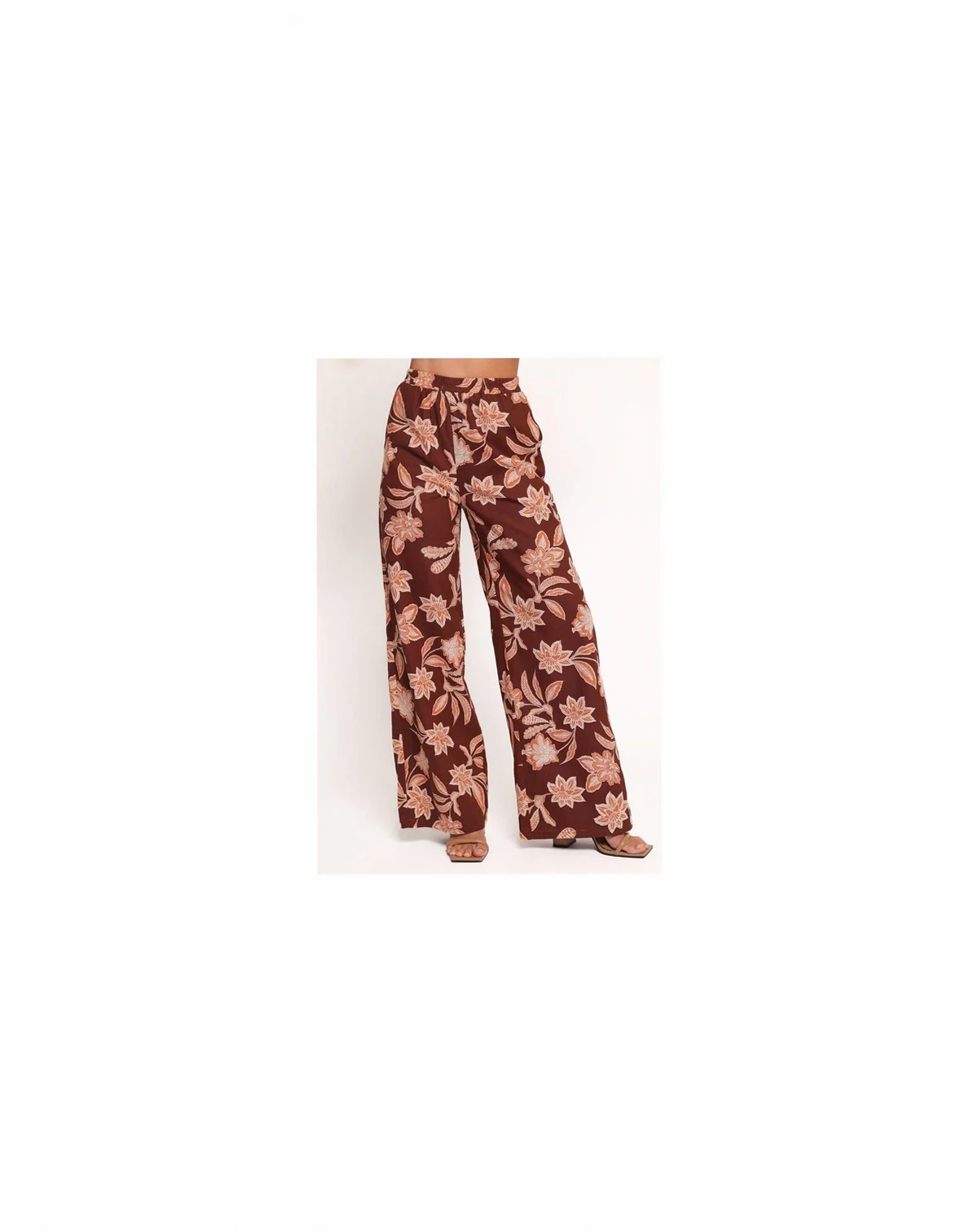 Women's Samira Wide Leg Pant - Orange Floral