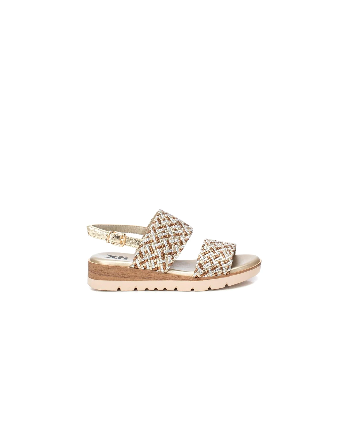 Women's Double Strap Flat Sandals By XTI