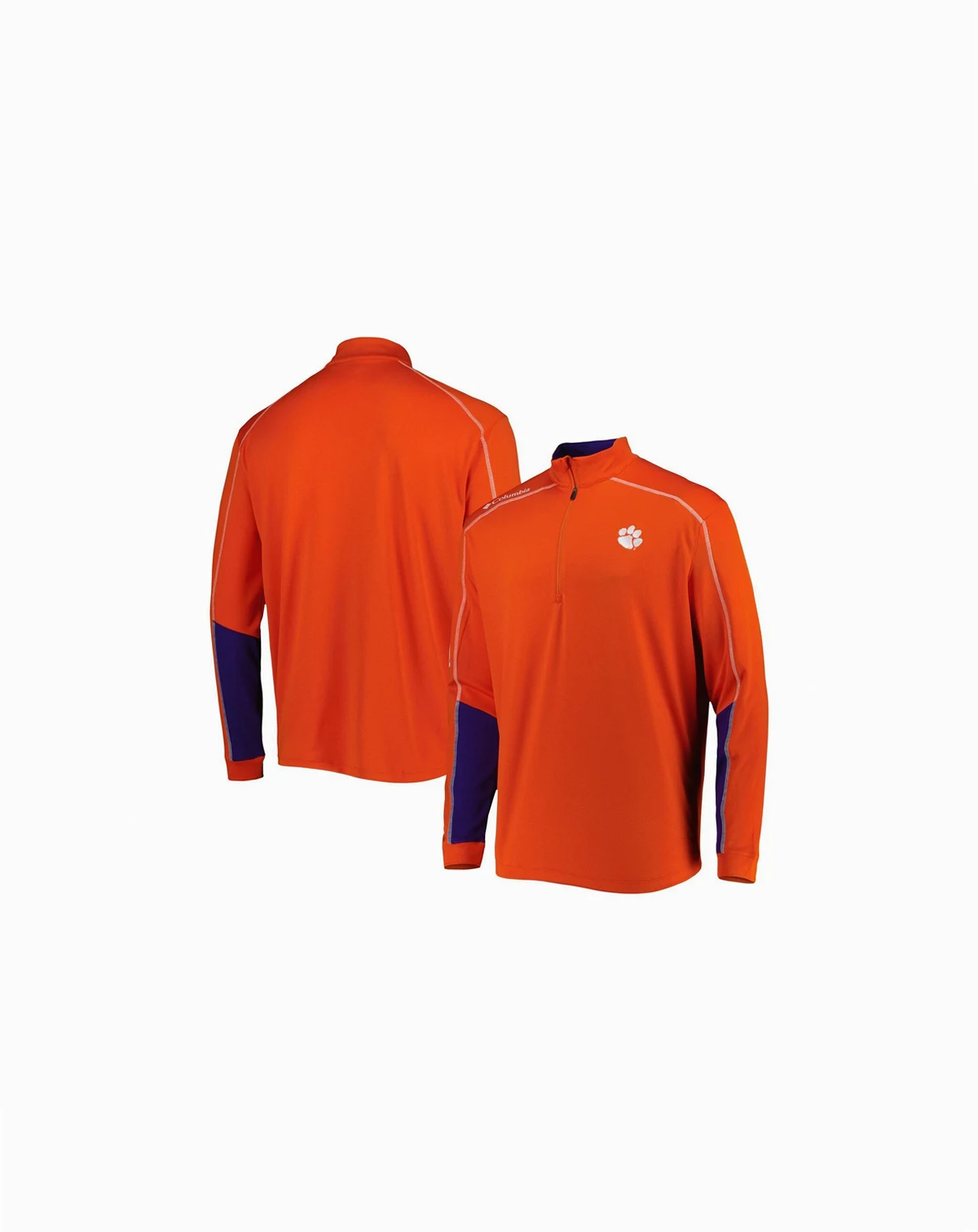 Men's Orange Clemson Tigers Shotgun 2.0 Omni-Wick Quarter-Zip Jacket