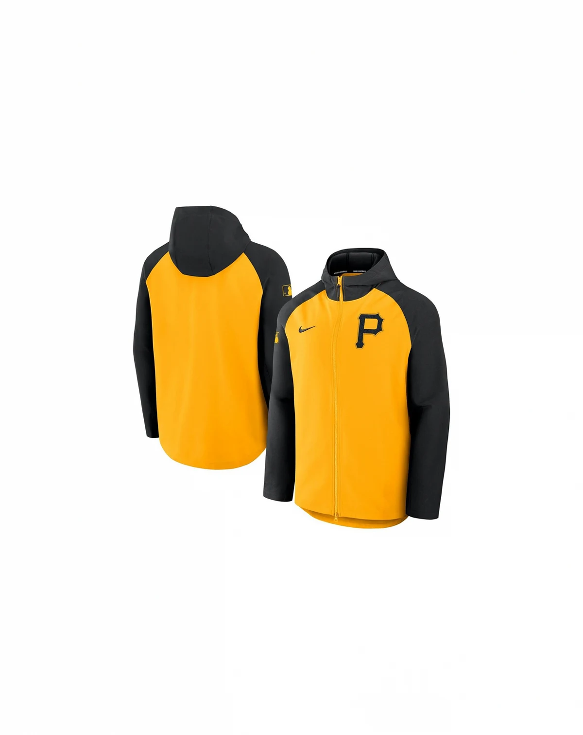 Men's Gold/Black Pittsburgh Pirates Authentic Collection Raglan Performance Full-Zip Jacket