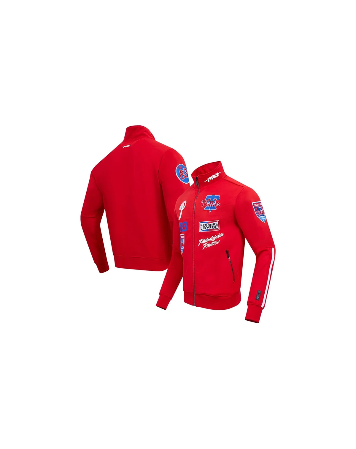 Men's Red Philadelphia Phillies Fast Lane Full-Zip Track Jacket