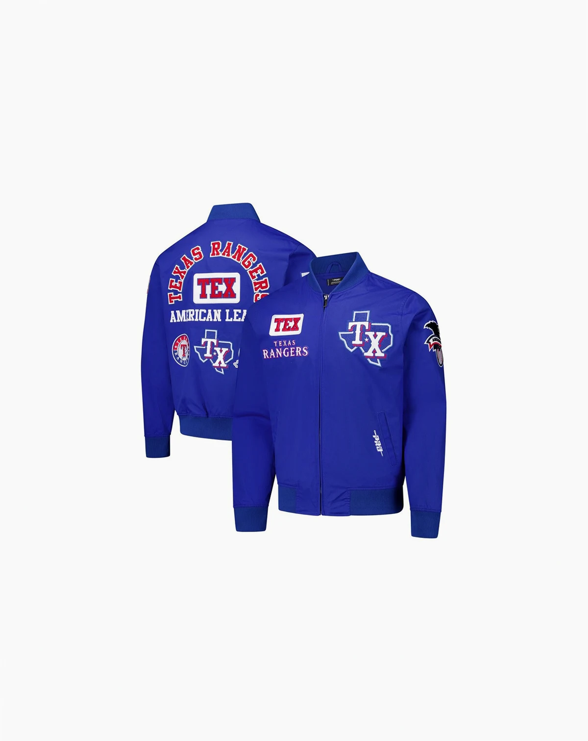 Men's Royal Texas Rangers Area Code Twill Full-Zip Jacket