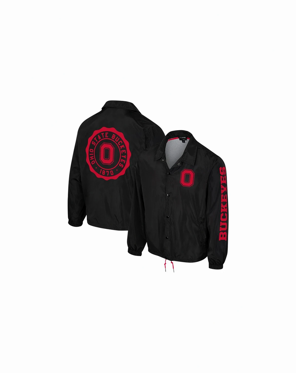 Men's and Women's Black Ohio State Buckeyes Coaches Full-Snap Jacket