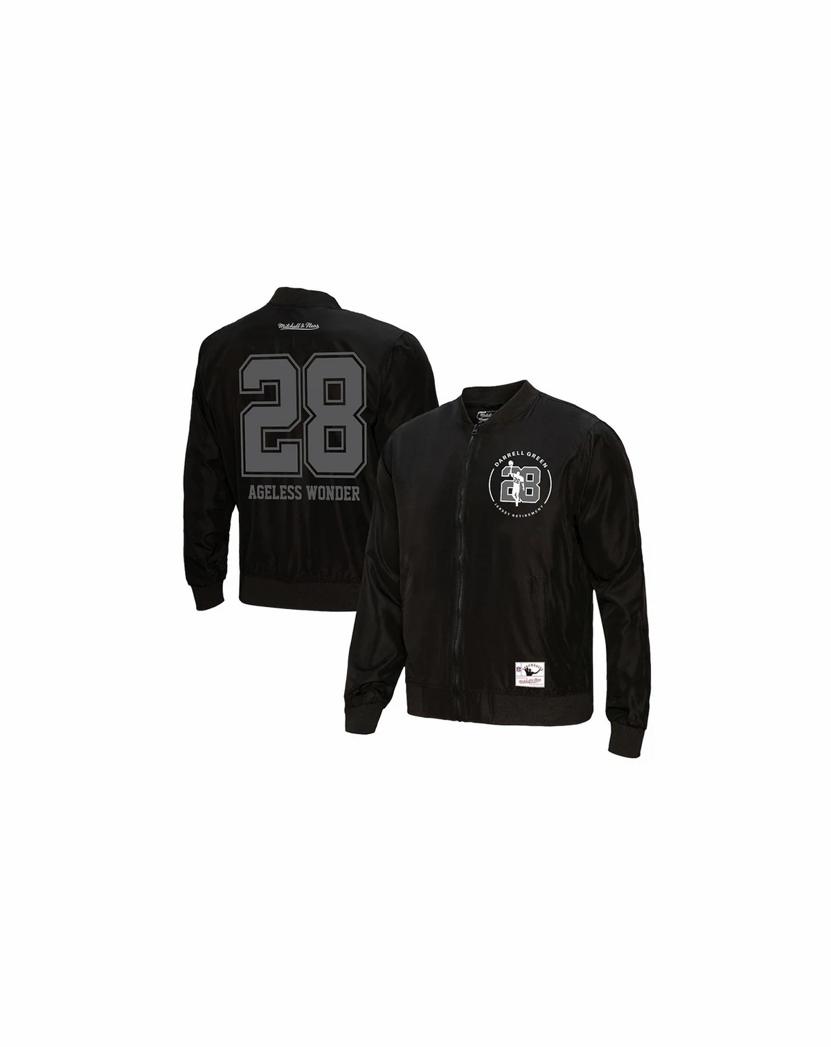 Men's Darrell Green Black Washington Commanders Wonder Full-Zip Jacket