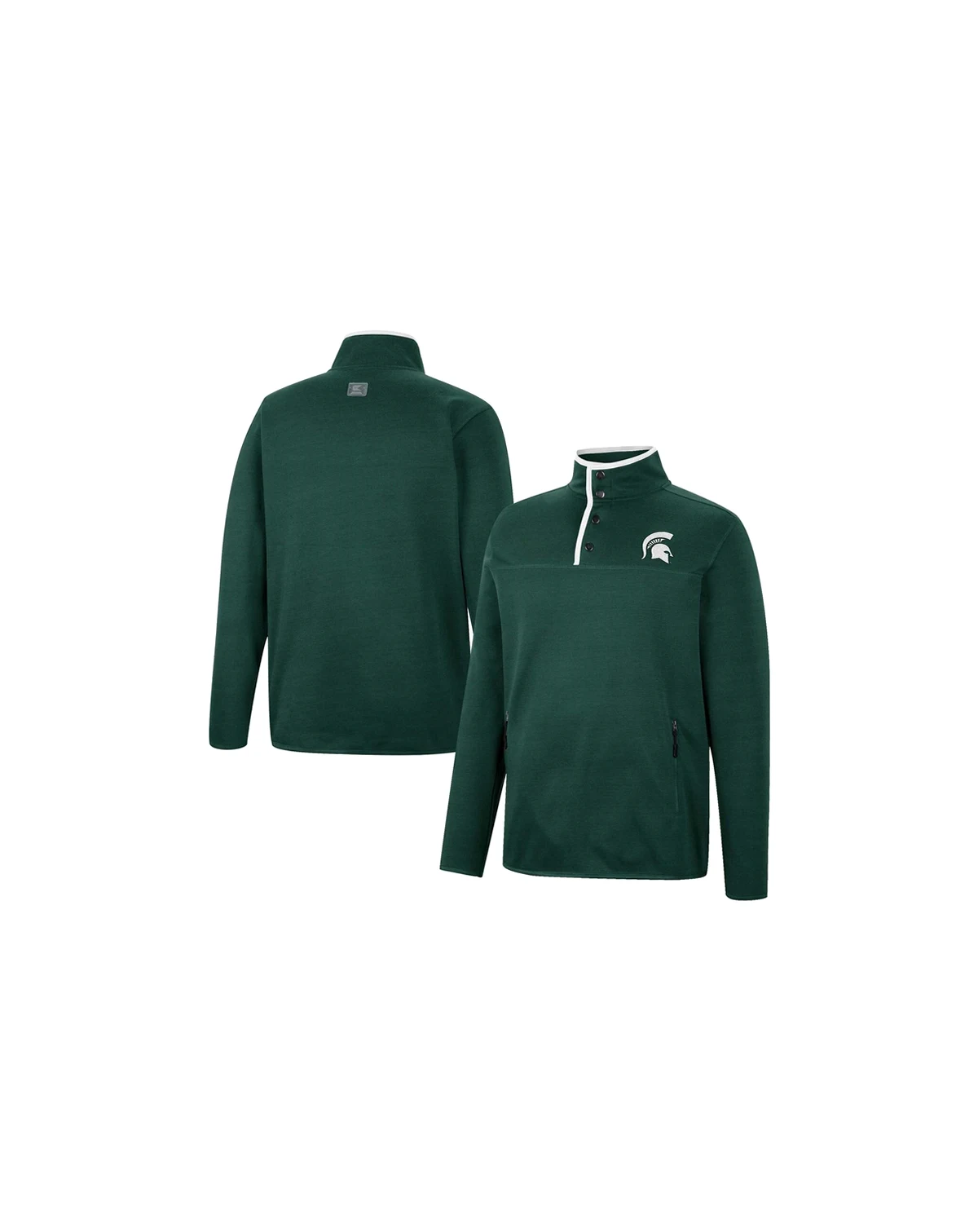 Men's Green Michigan State Spartans Rebound Quarter-Snap Jacket