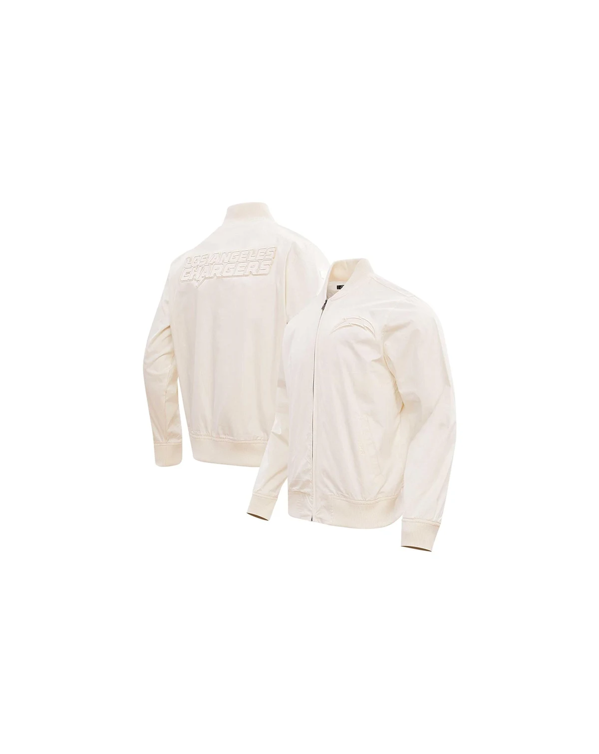 Men's Cream Los Angeles Chargers Neutral Full-Zip Jacket