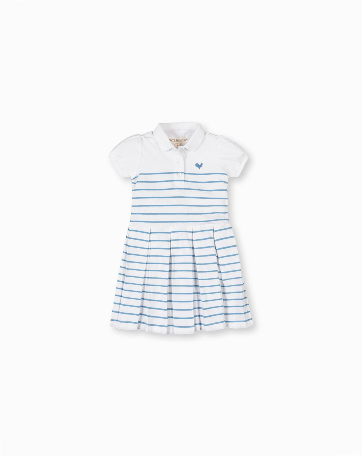 Toddler Girls Organic Puff Sleeve Pique Polo Dress