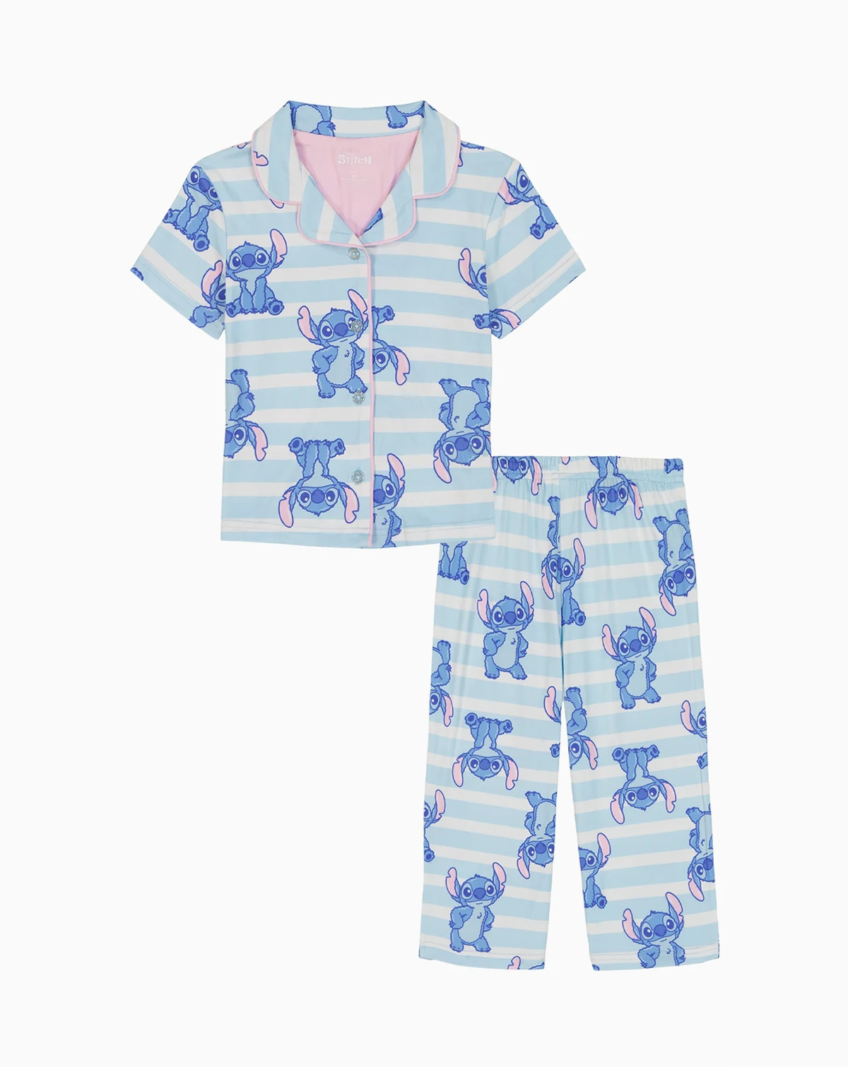 Girls' Toddler 2T-4T Printed Top and Pants, 2-Piece Pajama Set