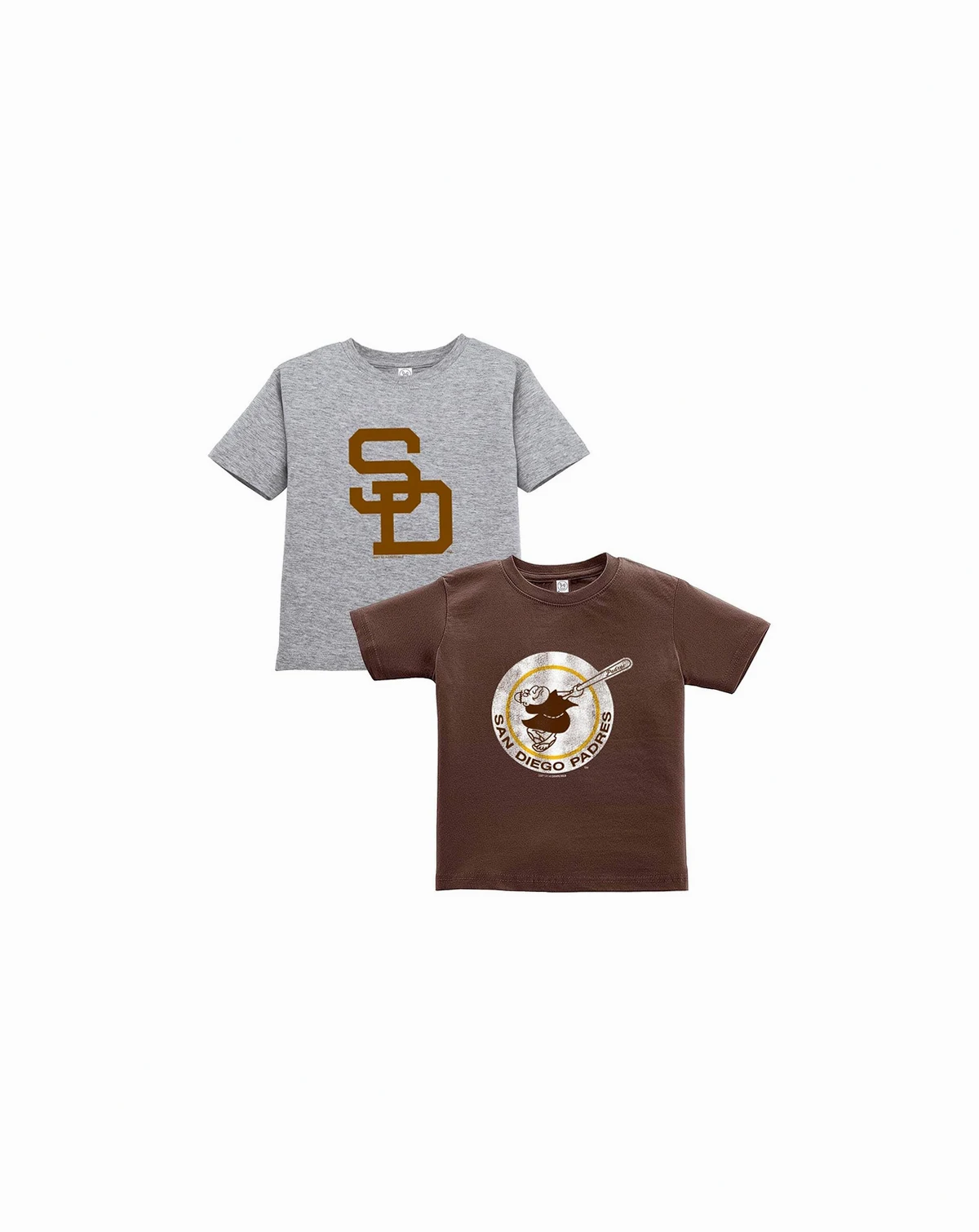 Toddler 2-Pack Brown/Gray San Diego Padres Cooperstown Collection T-Shirt Set