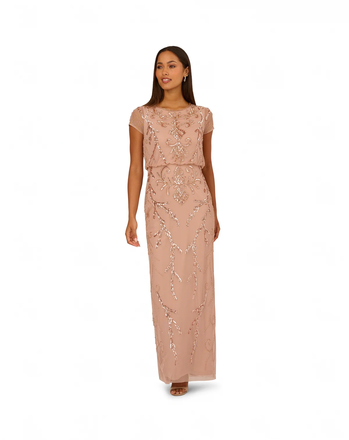 Bead Blouson Long Dress