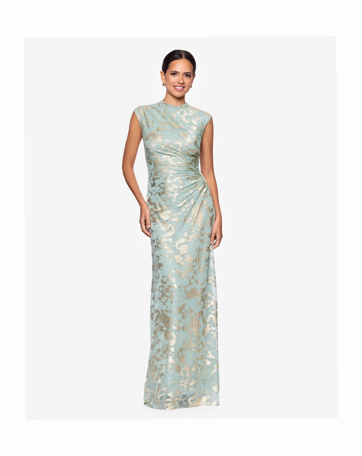 Women's Mock Neck Gown Dress