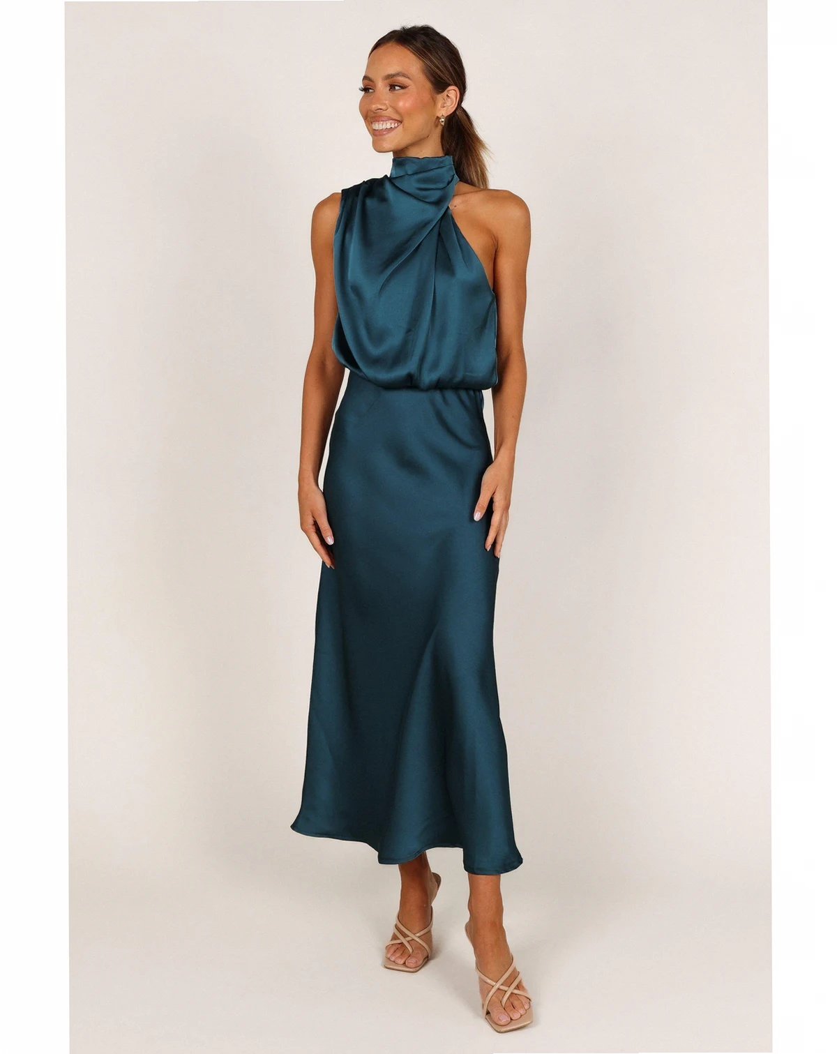 Women's Anabelle Halter Neck Midi Dress