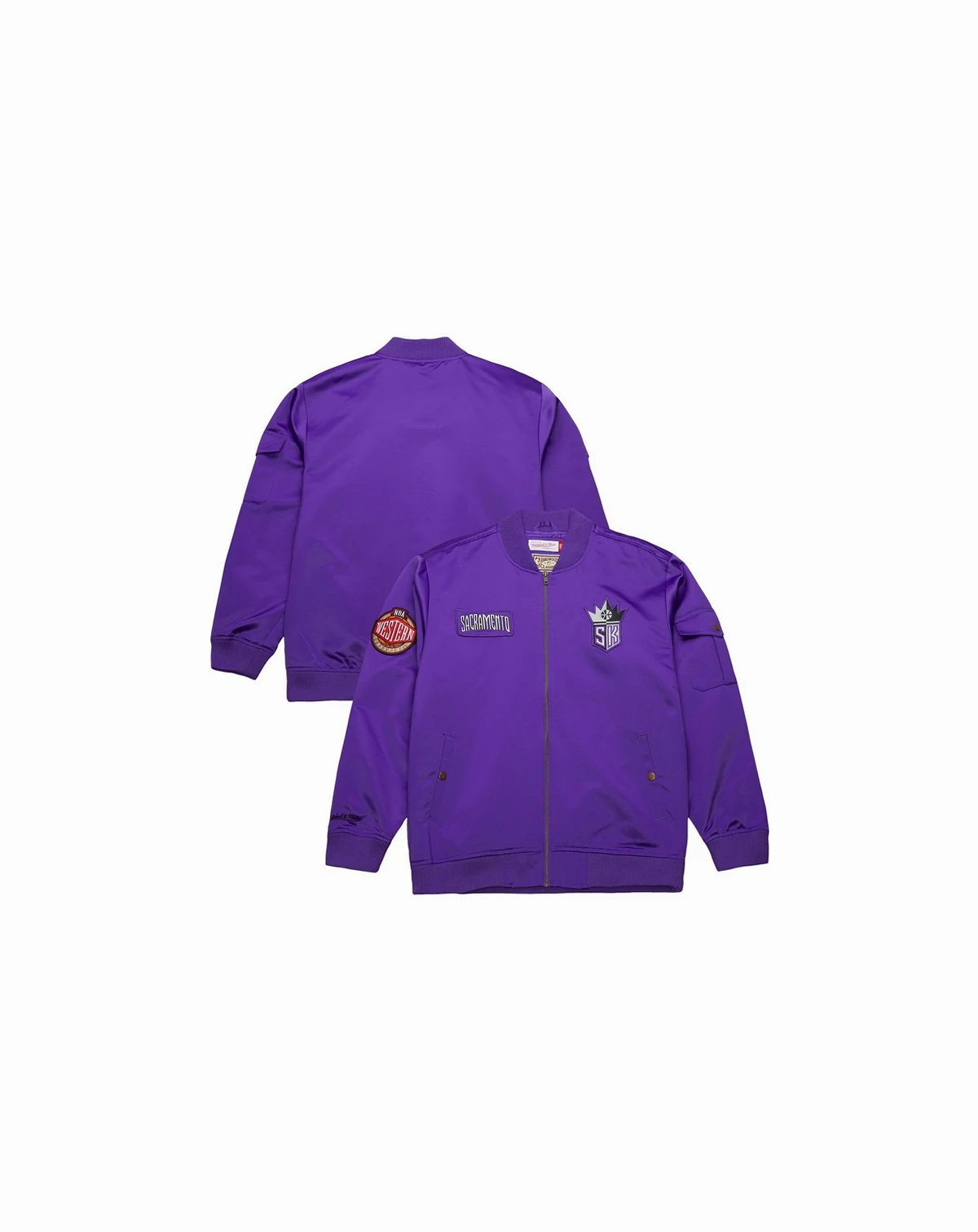 Men's Purple Sacramento Kings Hardwood Classics Nights Team Leader Satin Full-Zip Jacket
