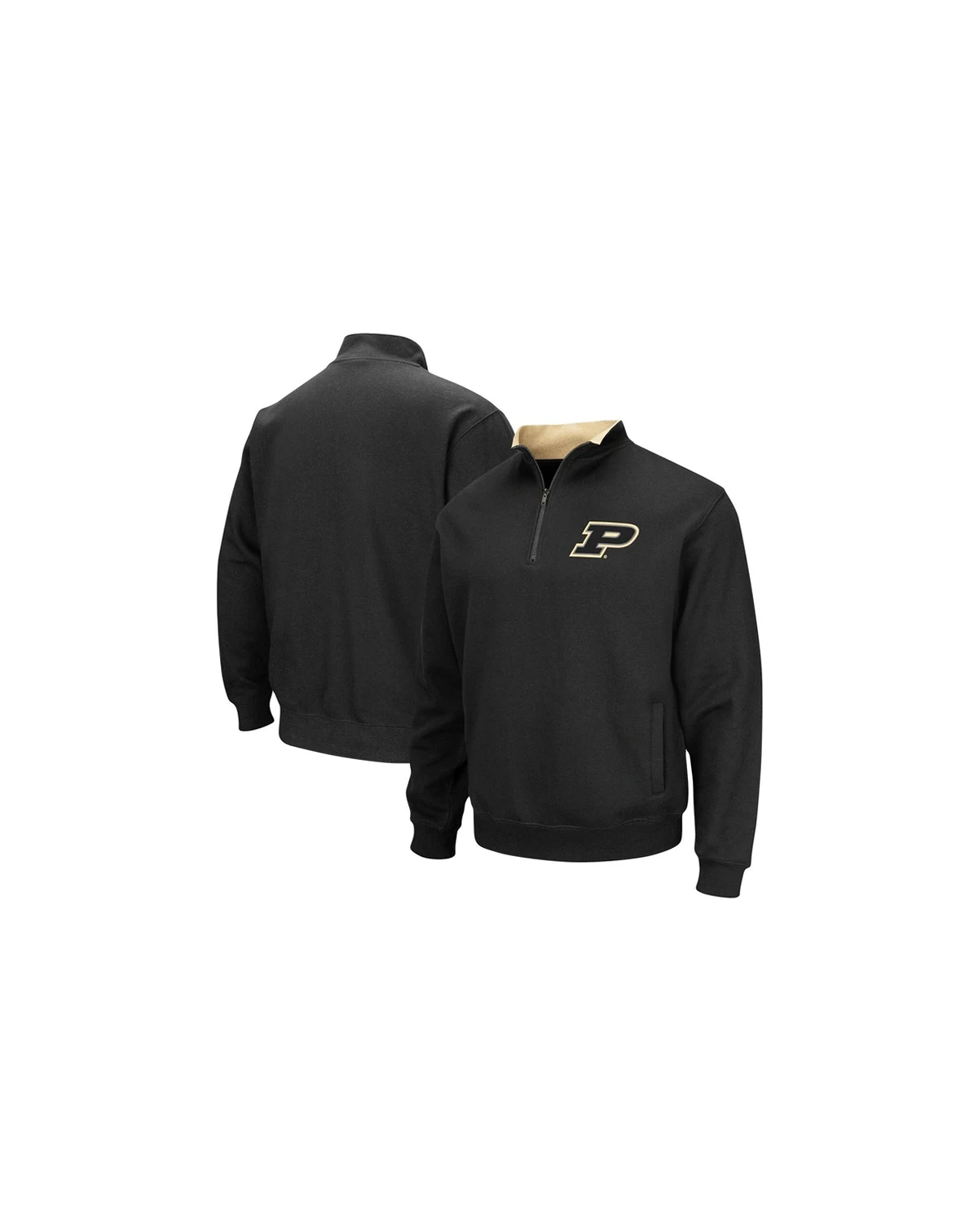 Men's Black Purdue Boilermakers Big and Tall Tortugas Quarter-Zip Jacket
