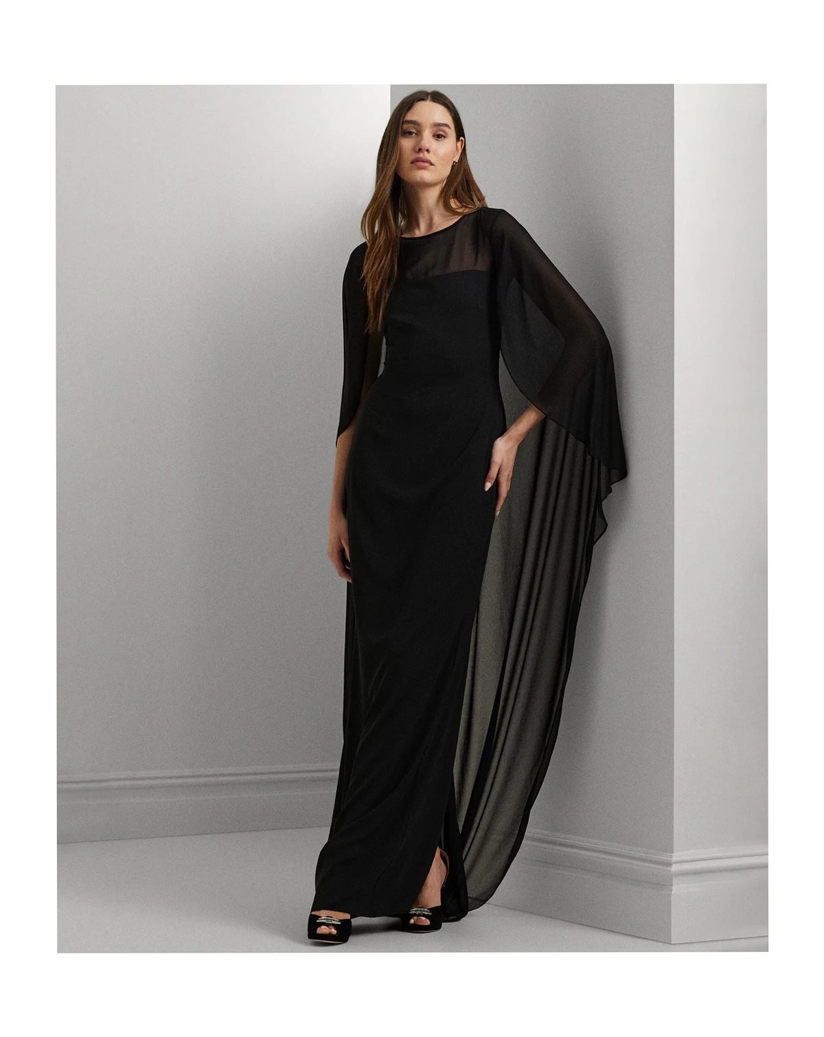 Women's Cape Georgette Gown