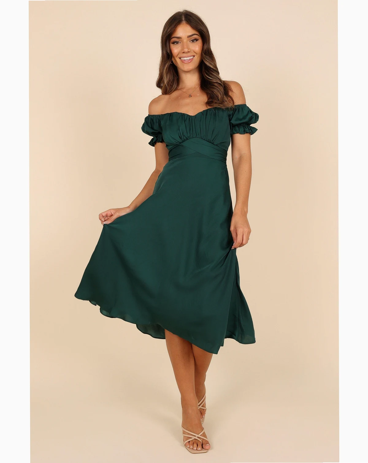 Women's Mickenna Sweetheart Frill Midi Dress