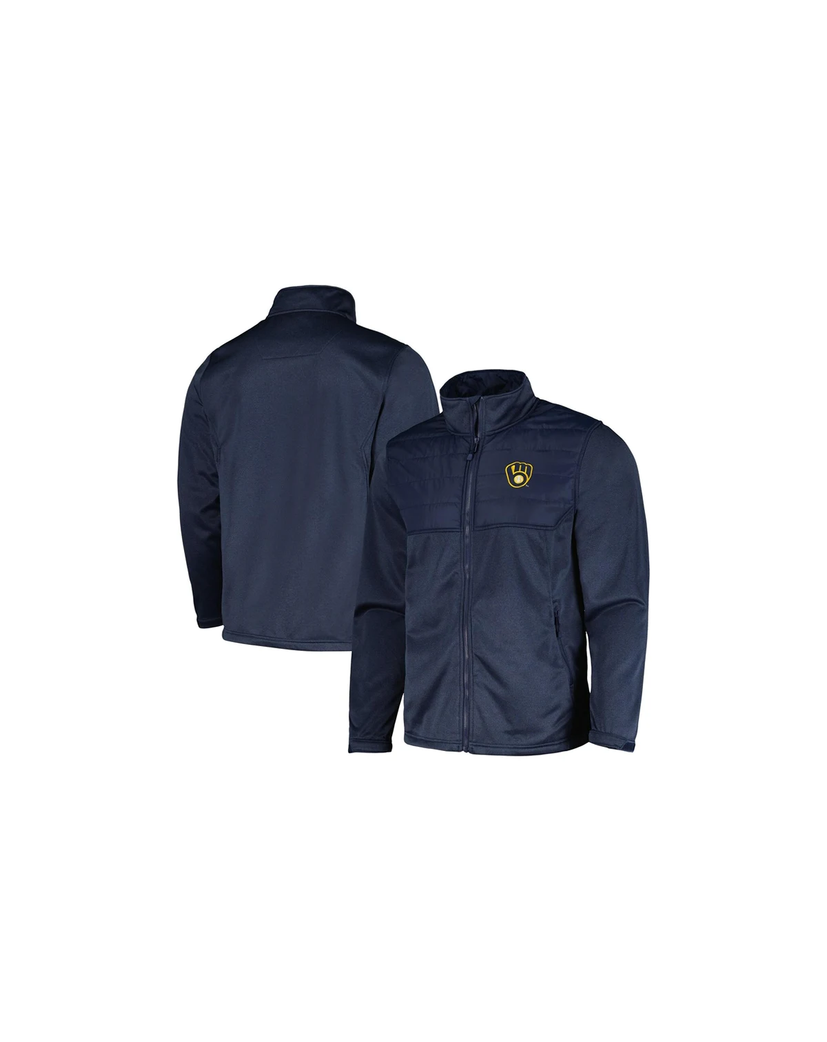 Men's Heather Navy Milwaukee Brewers Explorer Full-Zip Jacket