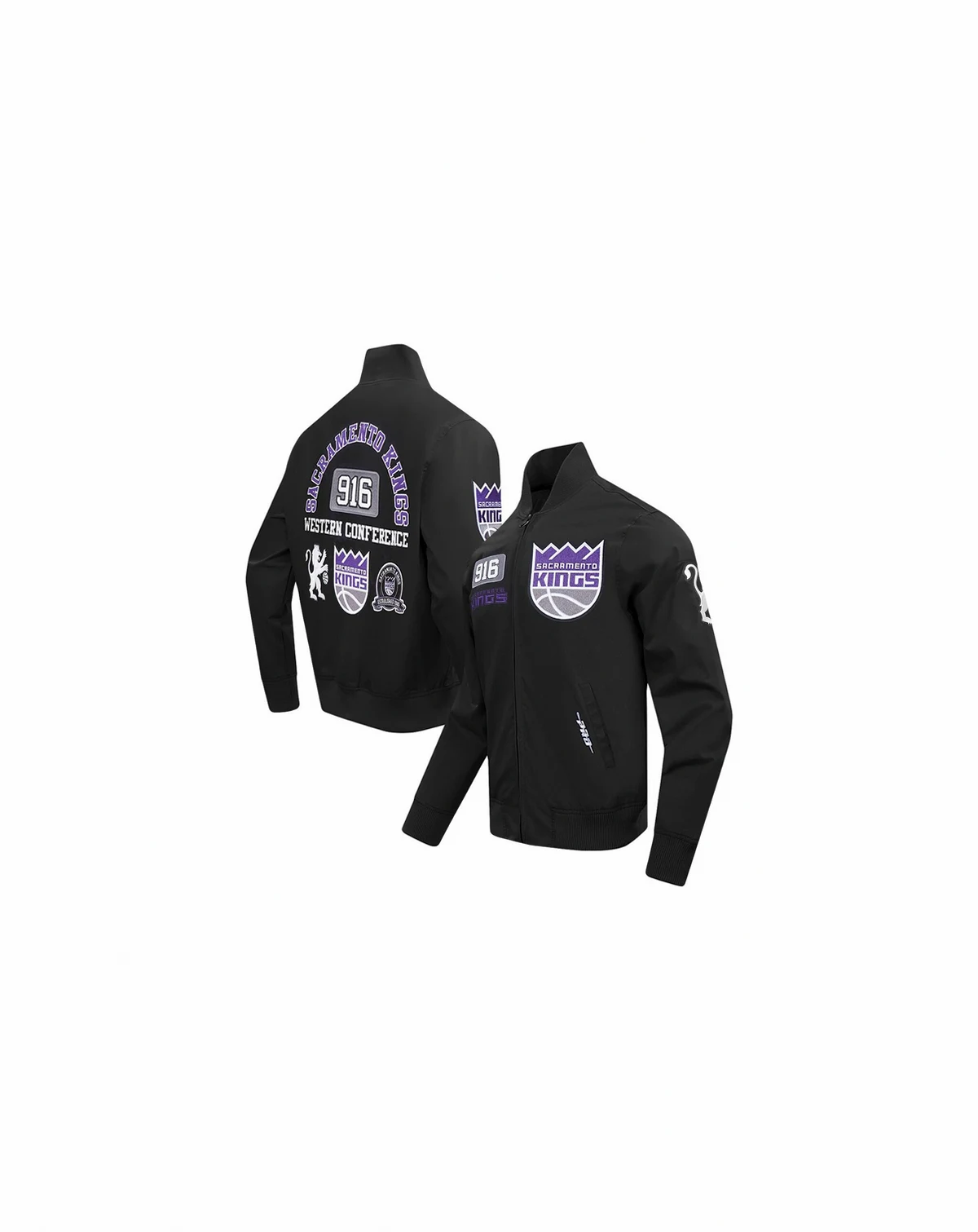Men's Black Sacramento Kings Area Code Twill Full-Zip Jacket