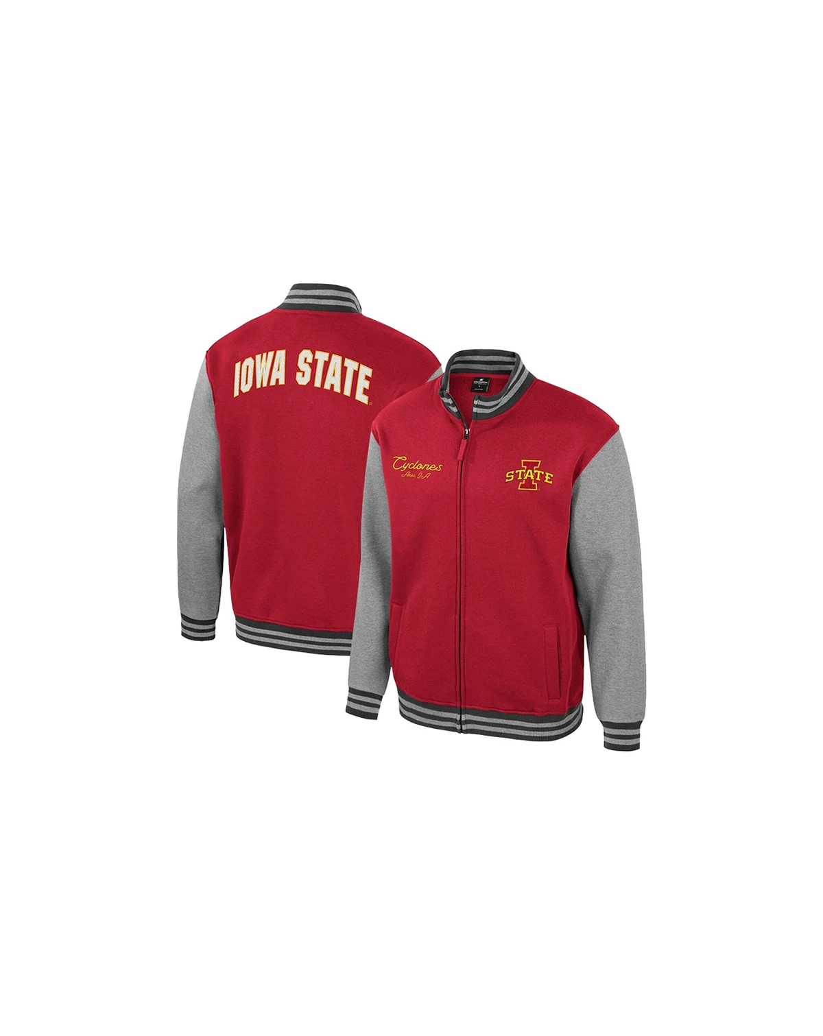 Men's Cardinal Iowa State Cyclones Ambi-Turner Full-Zip Varsity Jacket