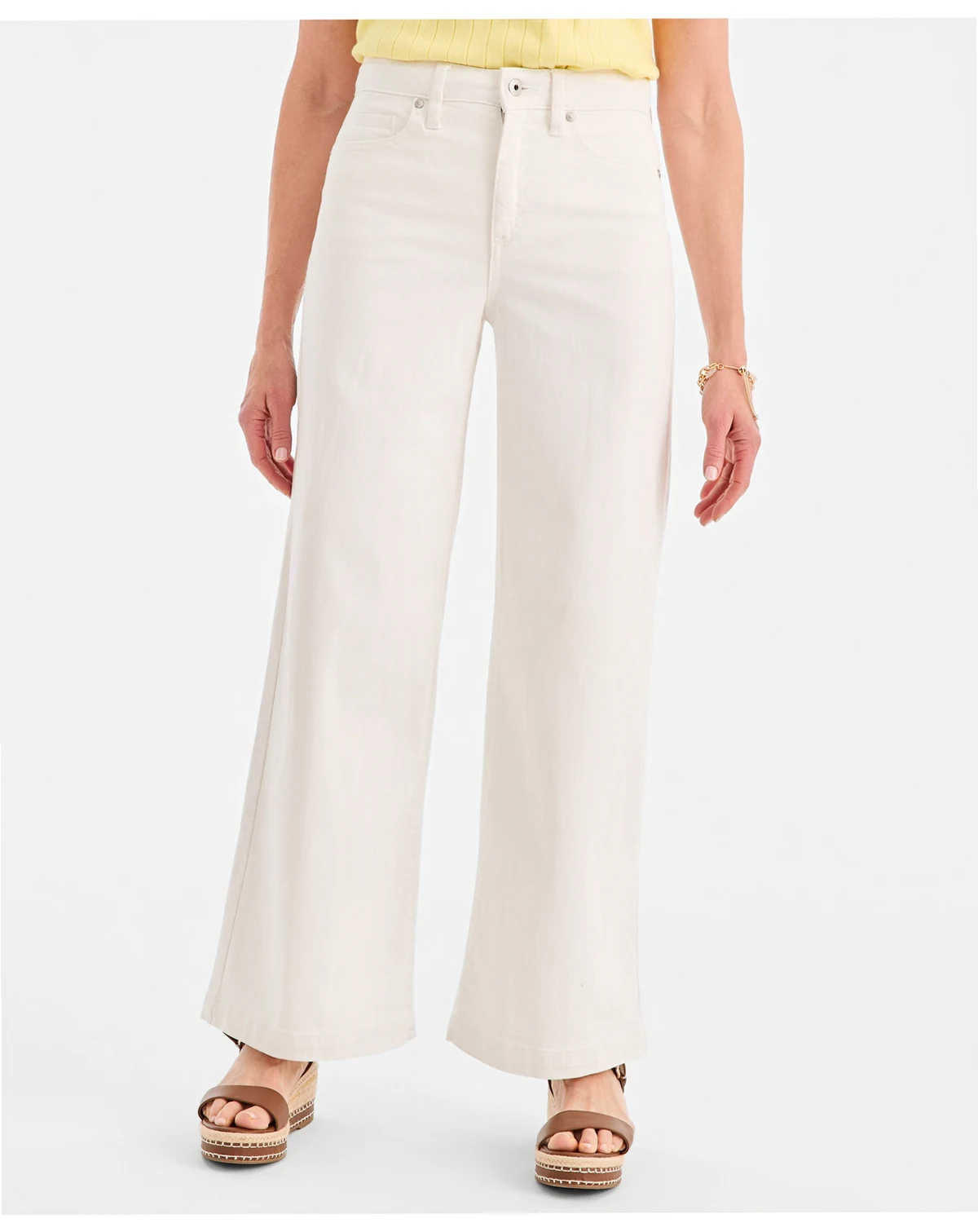 Petite High-Rise Wide-Leg Jeans, Macy's Exclusive