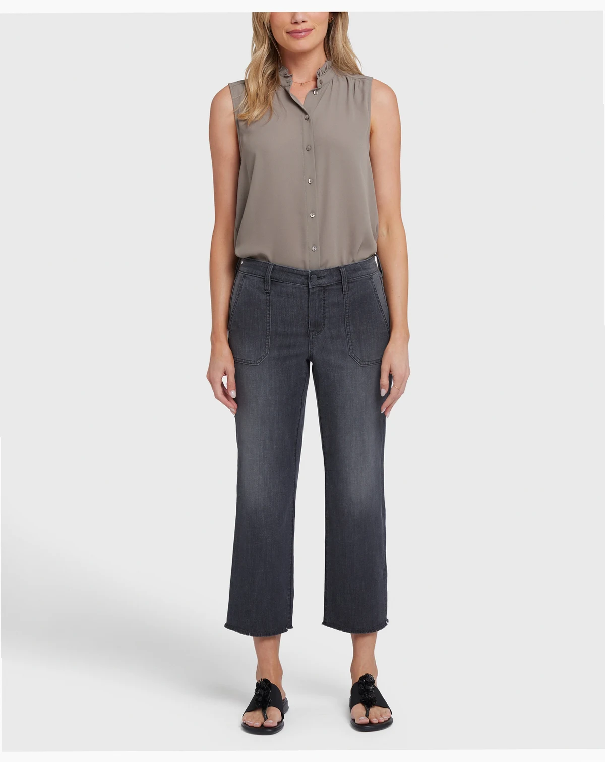 Women's Relaxed Piper Crop Utility Pocket Jeans