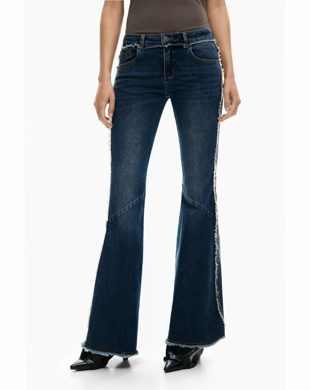 Women's Frayed Flare Jeans
