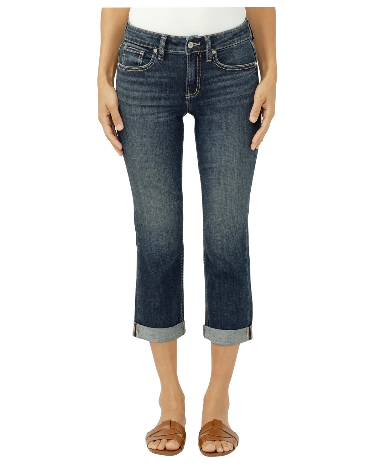Women's Suki Mid-Rise Americana Luxe Stretch Capri Jeans