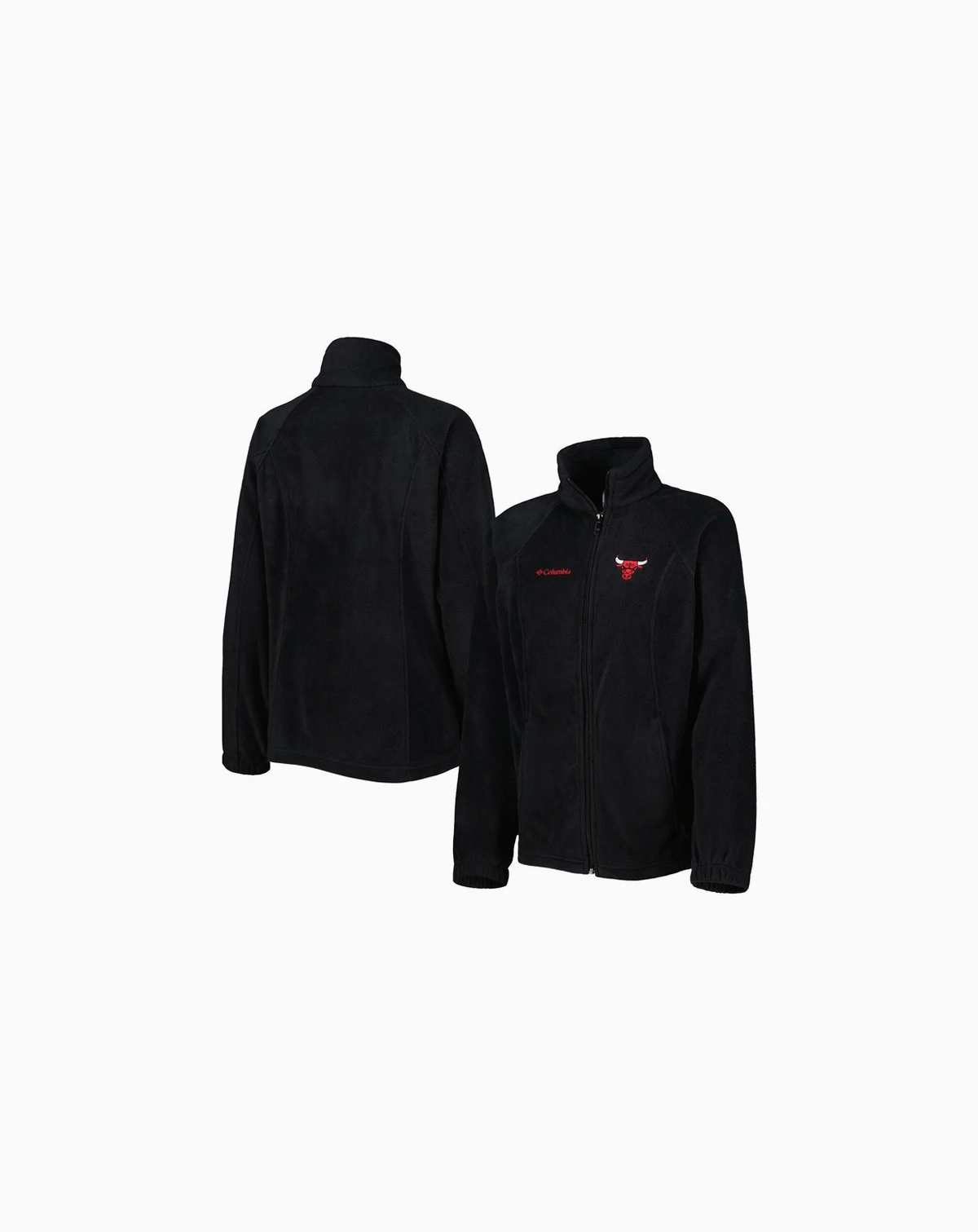 Women's Black Chicago Bulls Benton Springs Raglan Full-Zip Jacket