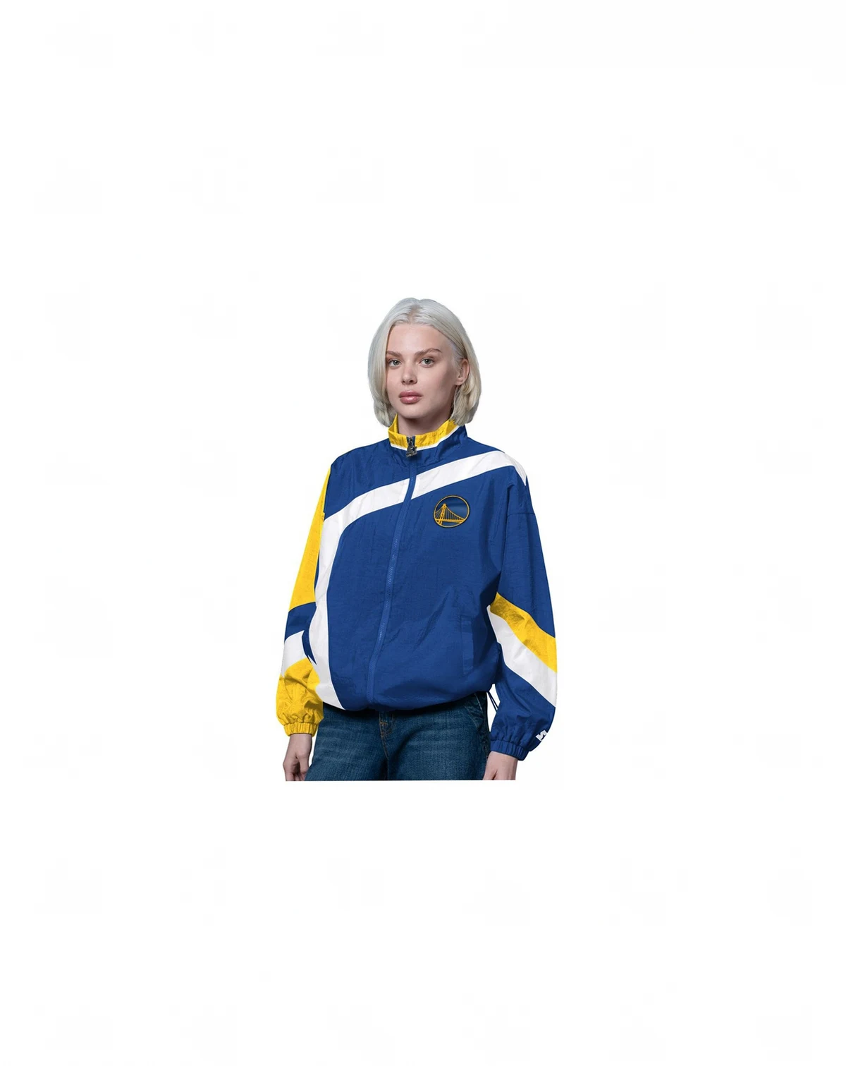 Women's Royal/Gold Golden State Warriors 1st Quarter Full-Zip Jacket