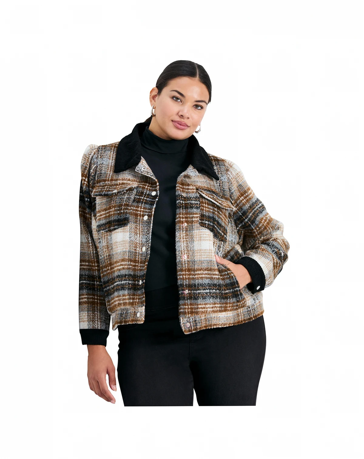 Women's Joss Plaid Cropped Jacket
