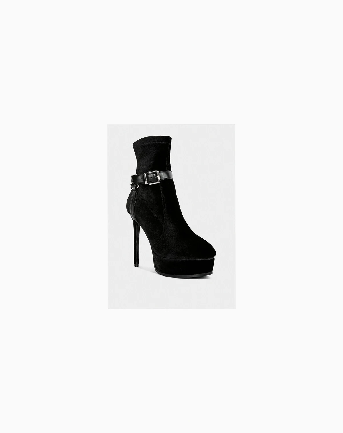 ZEPPELIN Womens High Platform Velvet Ankle Boots