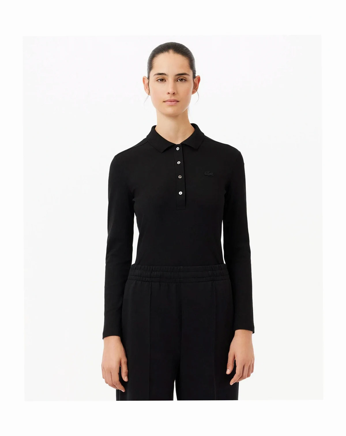 LACOSTE Women's Slim-Fit Long Sleeve Top