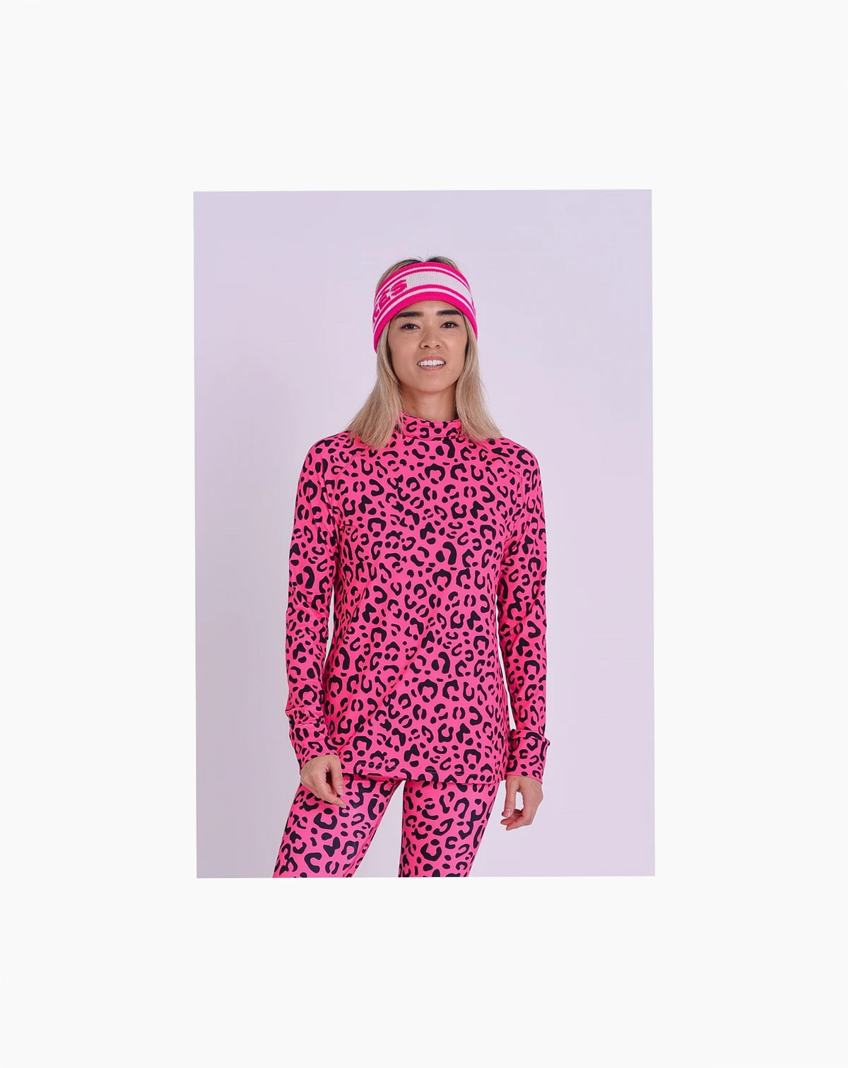 Women's Baselayer Top - Hotel California Pink Leopard