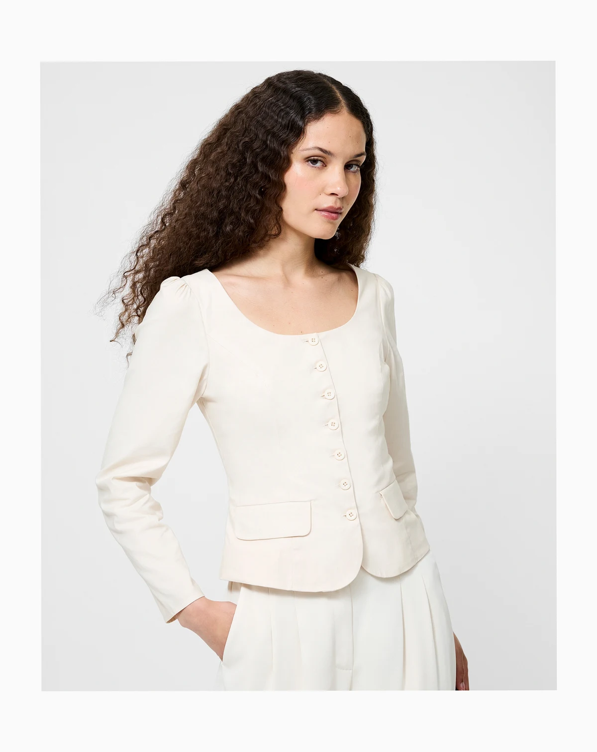 Women's Long Sleeve Poplin Top