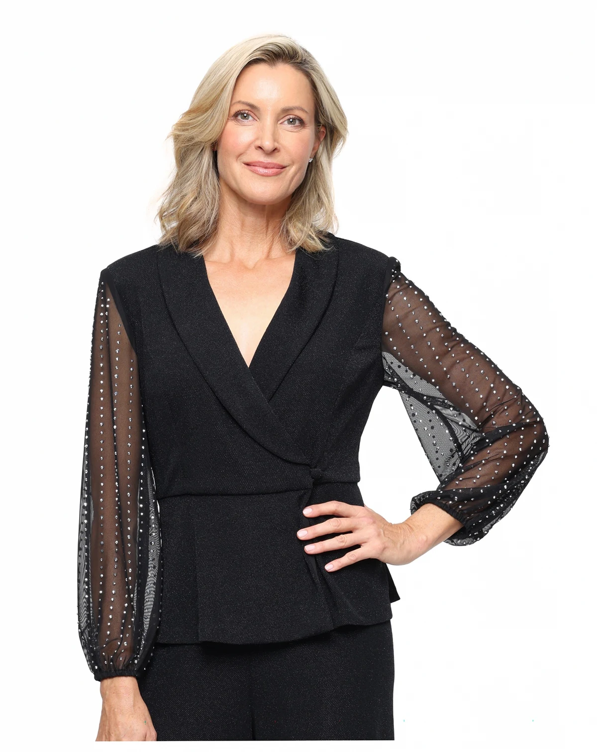 Women's Long-Sleeve Collared Top