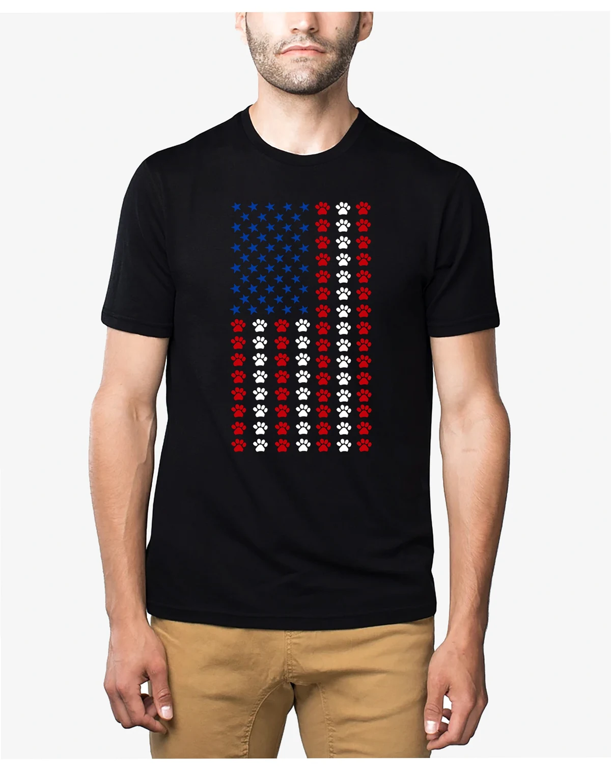 Men's Paws Flag Premium Blend Word Art T-Shirt
