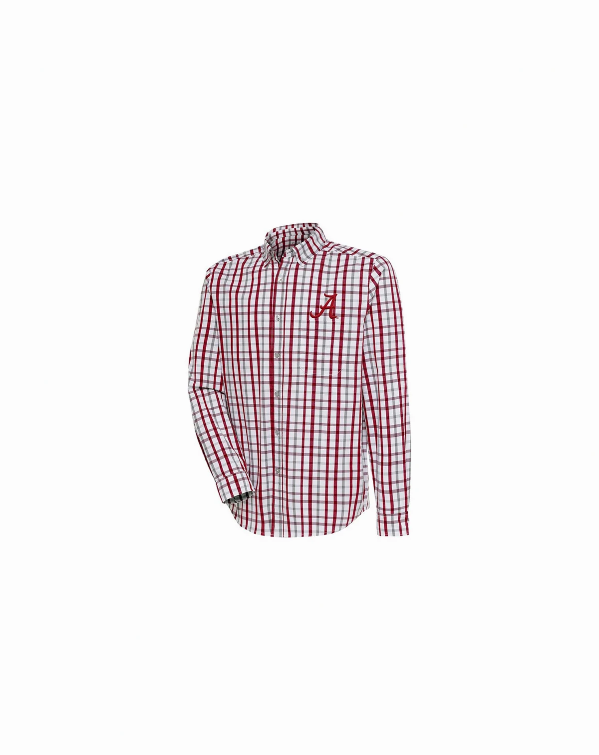 Men's Crimson/Gray Alabama Crimson Tide Tending 2 Button-Down Long Sleeve Shirt