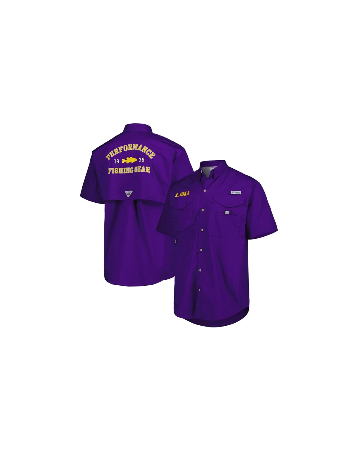 Men's Purple LSU Tigers Bonehead Button-Up Shirt