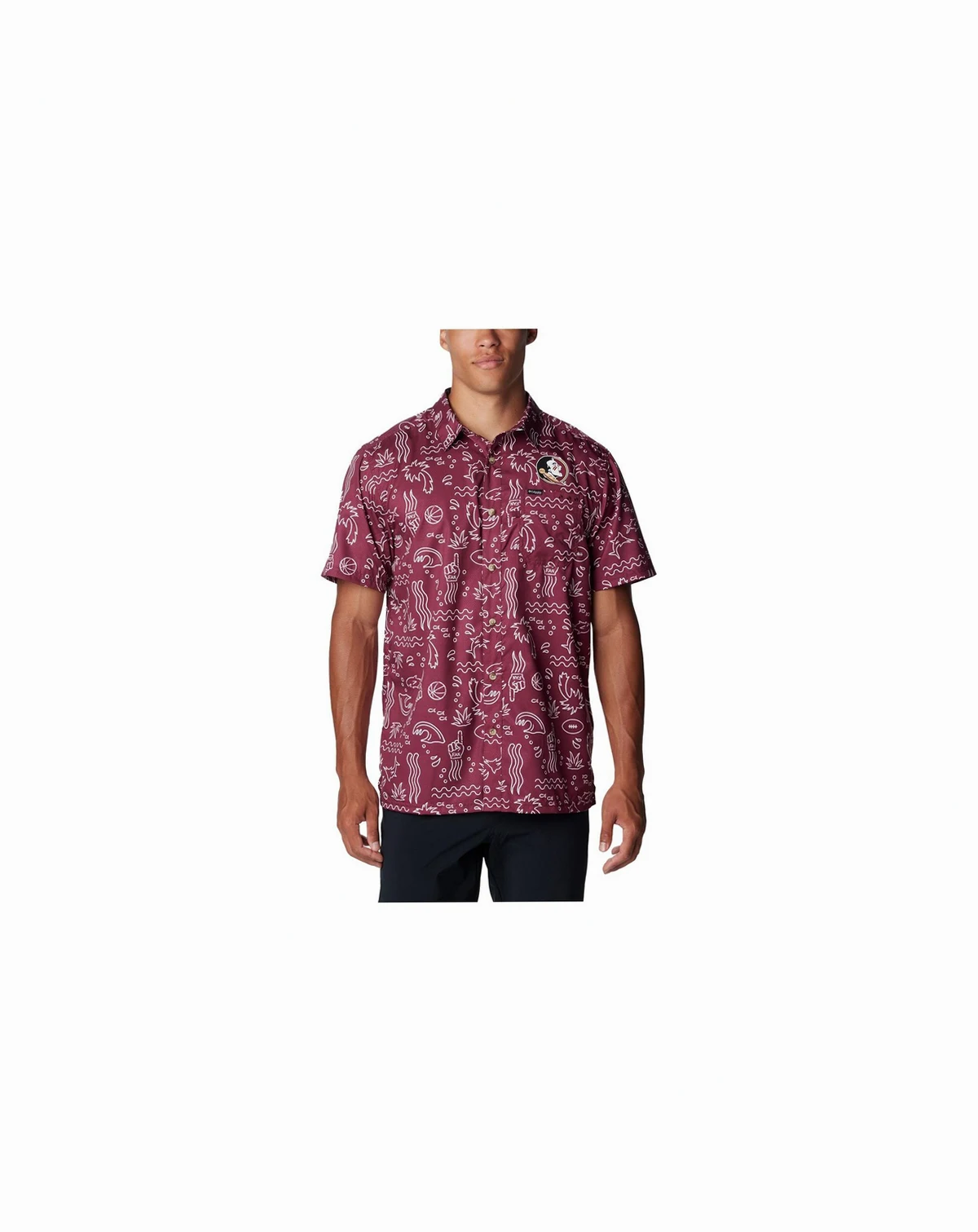 Men's Garnet Florida State Seminoles Super Slack Tide Omni-Wick Button-Up Shirt