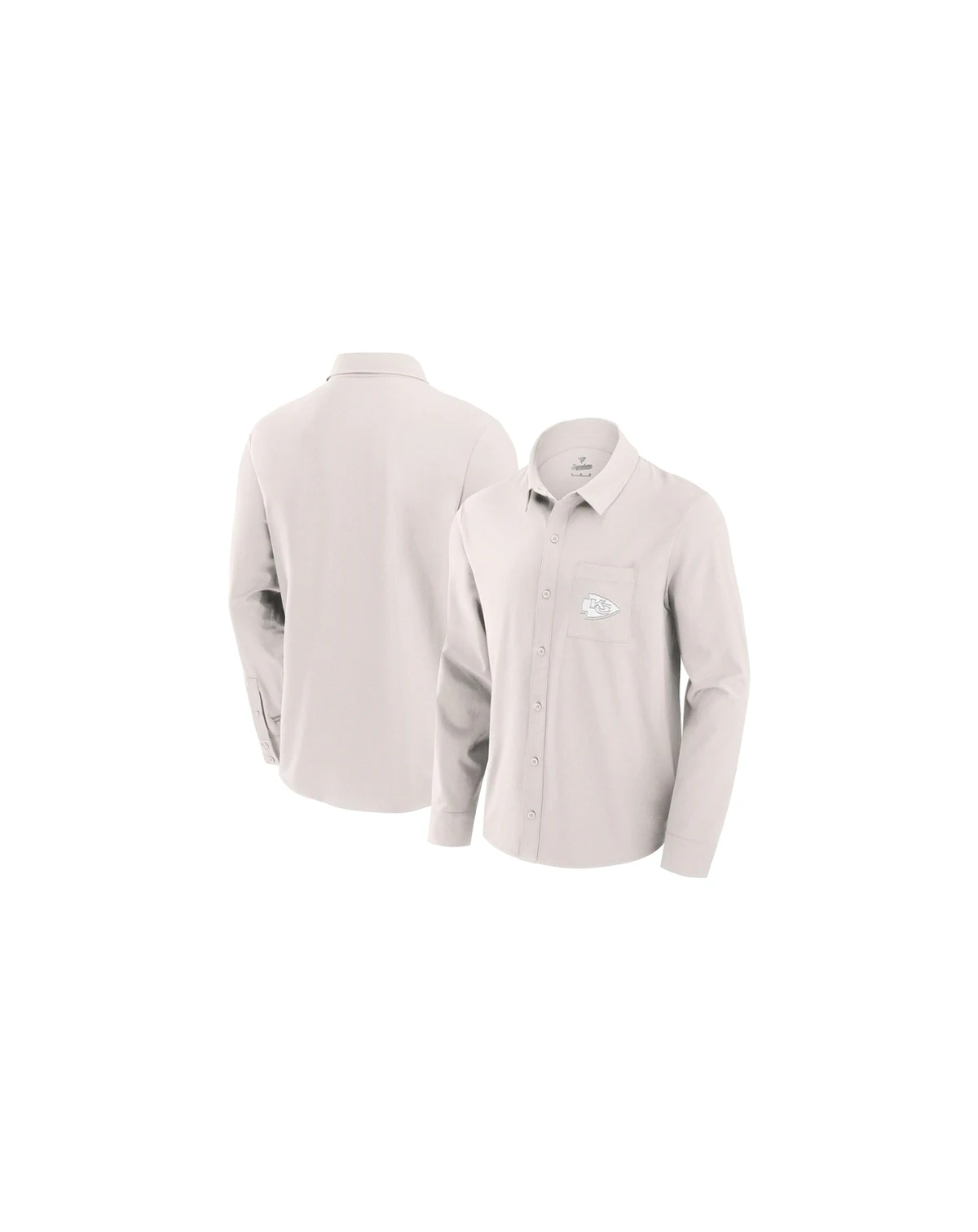 Men's Cream Kansas City Chiefs Front Office Long Sleeve Button-Up Shirt