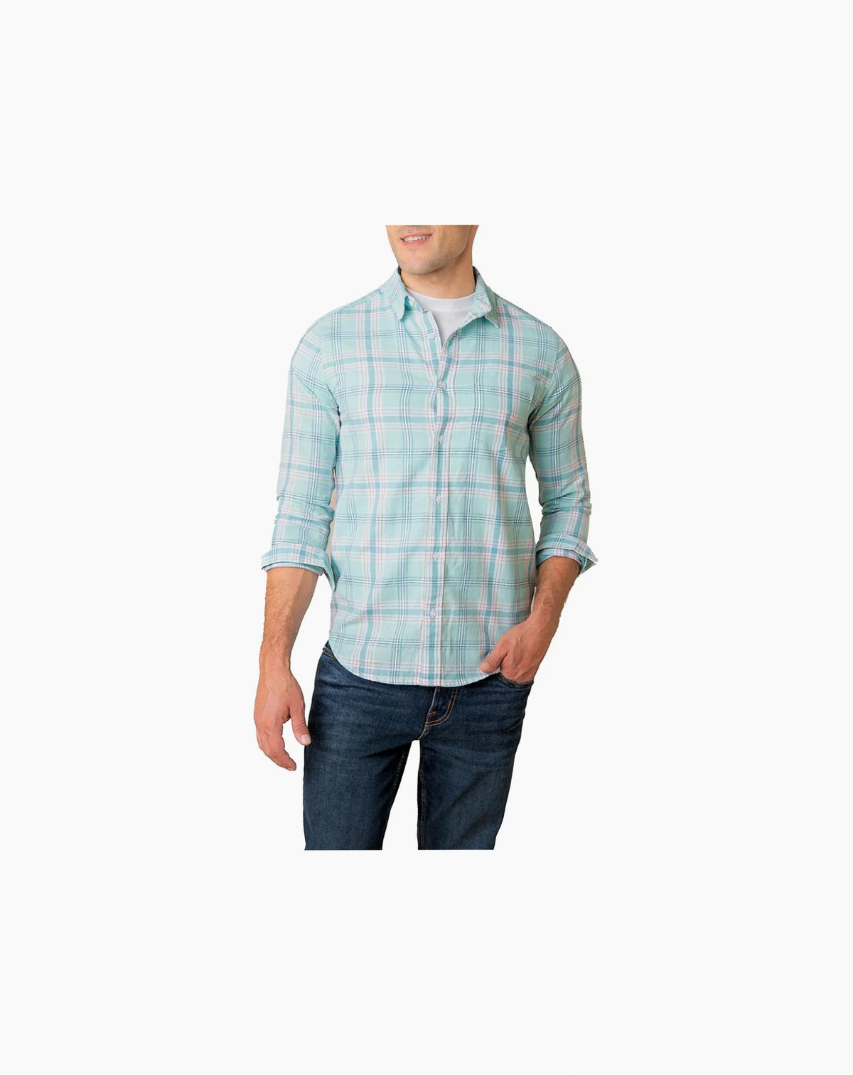 Men's Linen Long Sleeve Button Down Shirt