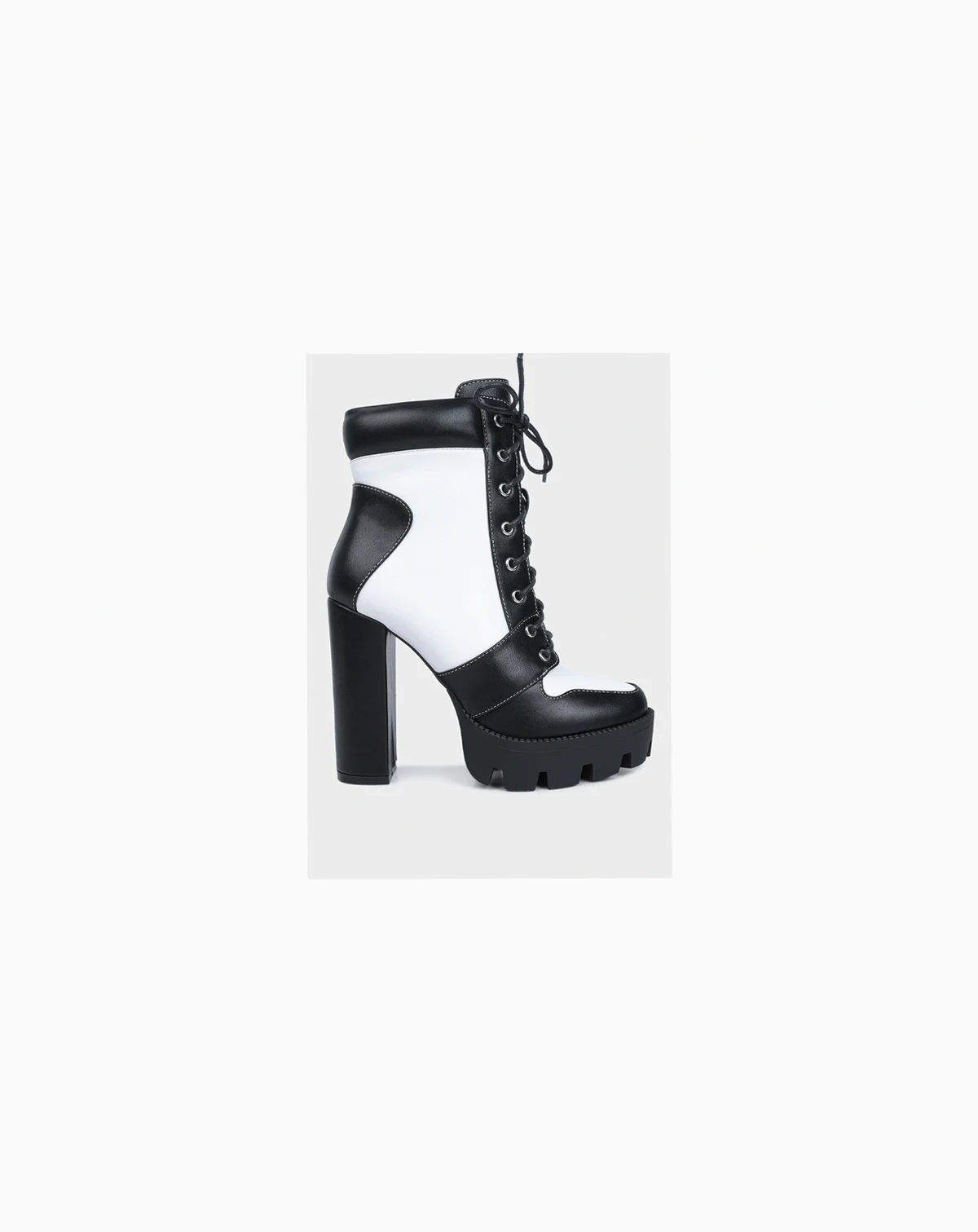 Womens Moos Block Heel Lace Up Boots